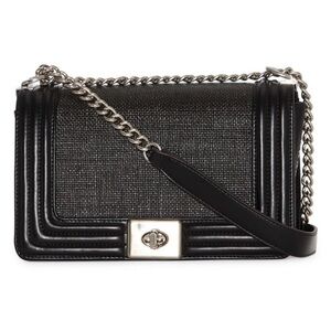 MBrand New Worthington Phoebe Crossbody Bag. Black and Silver